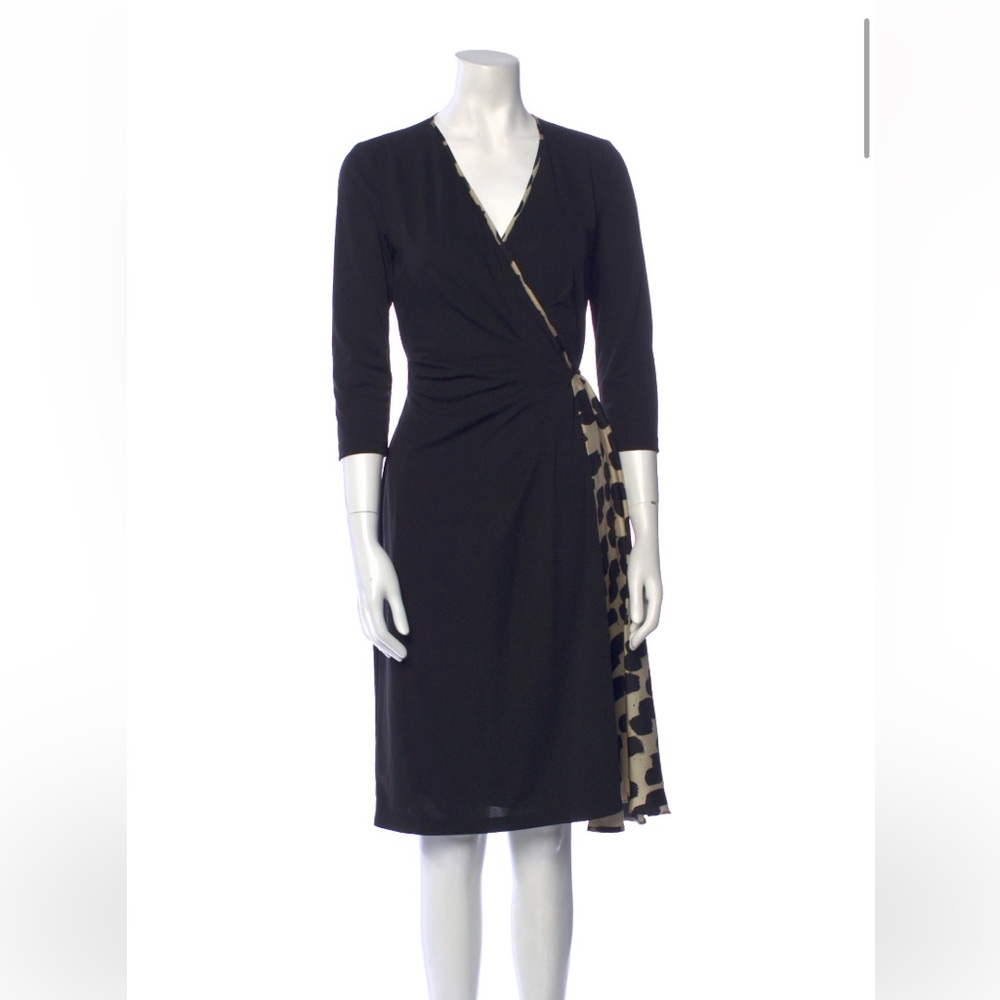 Two Tone Wrap Dress